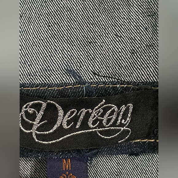 NWT Dereon Y2K Hooded Embroidered Jeweled Denim Jumpsuit Size Medium - Picture 10 of 11